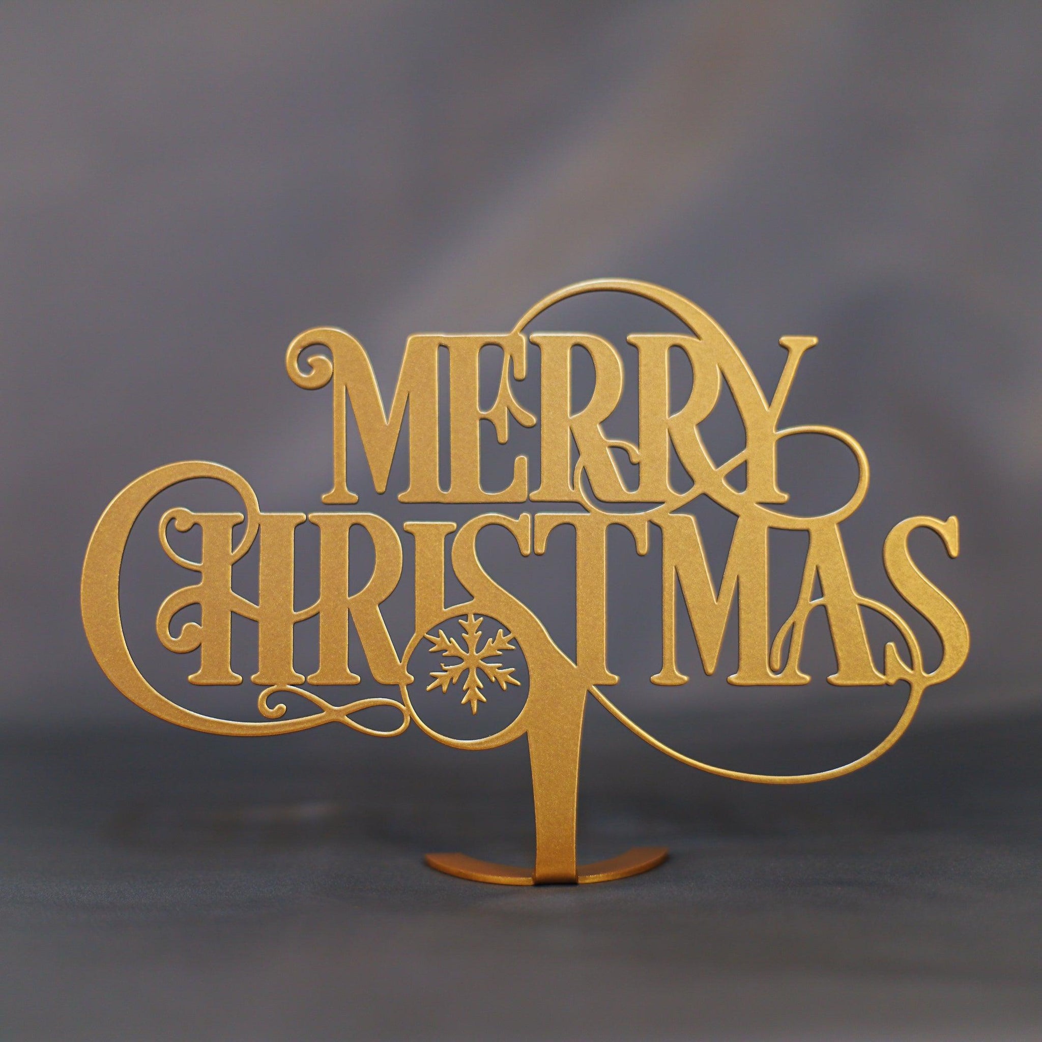 Plaque métallique Steelmonks, "Joyeux Noël". Décoration murale de Noël disponible en différentes tailles et couleurs.