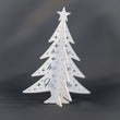 Plaque métallique Steelmonks,Arbre de Noël - HO HO HO. Décoration murale de Noël disponible en plusieurs tailles et couleurs.