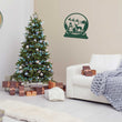 Plaque métallique Steelmonks,Père Noël sur le traîneau. Plaque de Noël Décoration murale disponible en plusieurs tailles et couleurs.