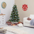 Plaque métallique Steelmonks, couronne de Noël avec boules. Plaque de Noël décoration murale disponible en différentes tailles et couleurs.